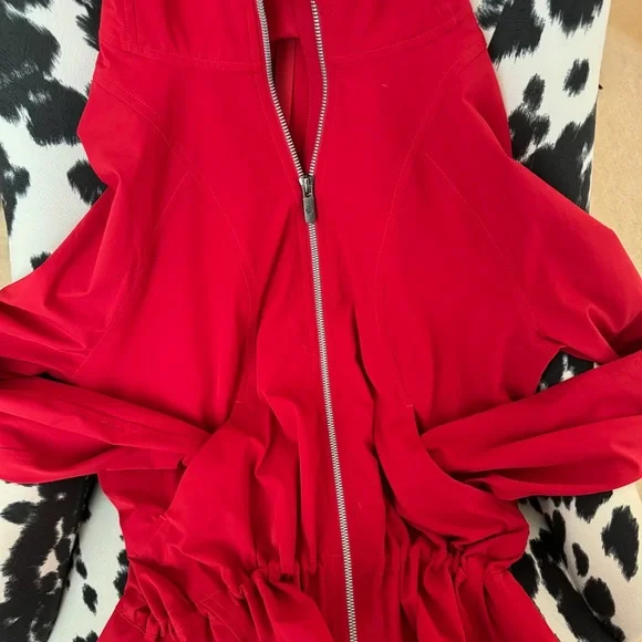 Lululemon Red Hooded Zip-Up Jacket